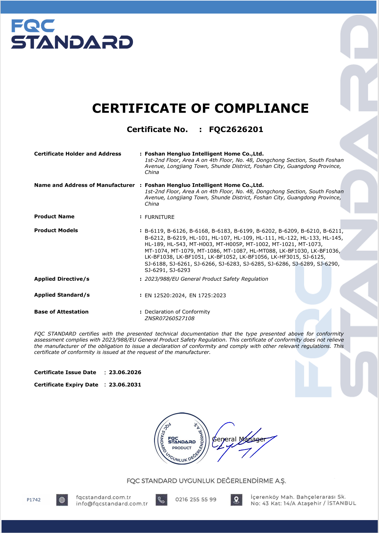 CERTIFICATE